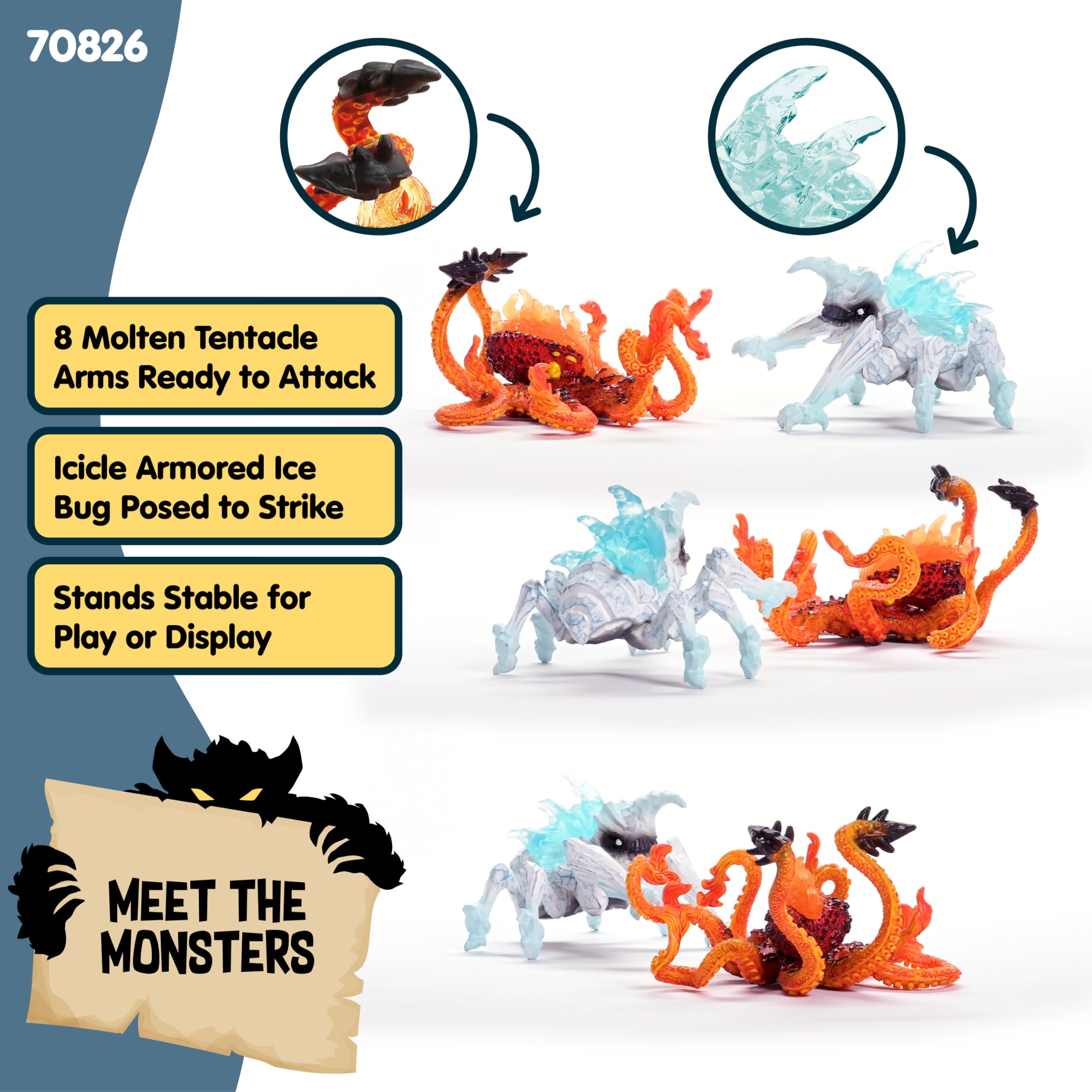 Amazon.com: schleich Eldrador Creatures - 2 PC Ice Bug vs Fire